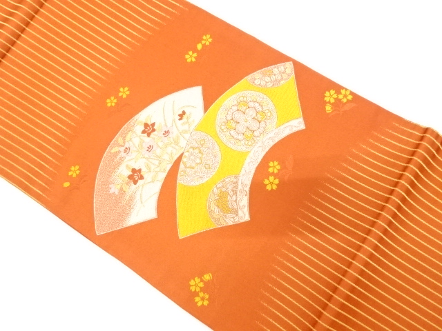 JAPANESE FUKURO OBI / UNUSED / WOVEN FLOWER CREST